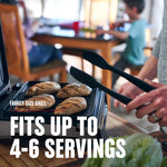 George Foreman Smokeless - Digital Smart Select, Family Size (4-6 Servings), Stainless Steel, GRD6090B