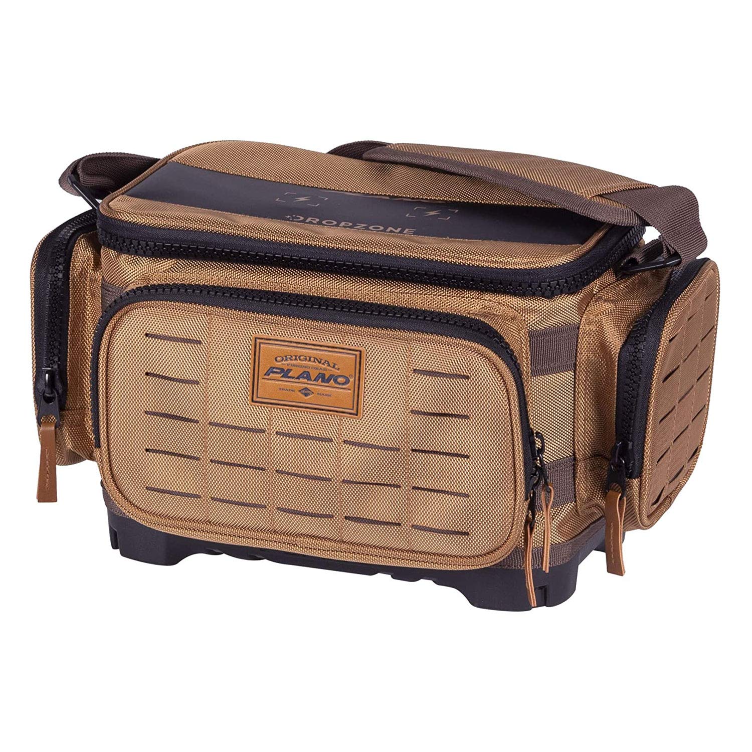 Plano Guide Series 3500 Tackle Bag, Beige, Includes 5 3500 Stowaway Organization Boxes, Premium Soft Fishing Tackle Storage, Waterproof & Non-Skid Base