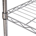 5-Tier Steel Wire Shelving, 30"W x 14"D x 61.5"H | Durable solid steel wire storage rack with adjustable shelves featuring 300 pounds per shelf weight capacity for home use