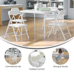 Flash Furniture Mindy Kids 5-Piece set Folding Square Table and Chairs Set for Daycare and Classrooms, Children's Activity Table and Chairs Set, Multicolor