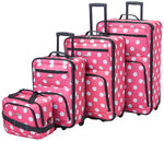 Rockland Fashion Softside 2 Piece Luggage Set, Expandable, (14" Tote/19" Upright), Purple