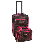 Rockland Fashion Softside 2 Piece Luggage Set, Expandable, (14" Tote/19" Upright), Purple