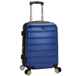 Rockland Melbourne Hardside Expandable Spinner Wheel Luggage, Checked Large 28", Black