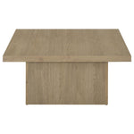 Coaster Home Furnishings Zetta Square Cocktail Living Room Coffee Table Engineered Eco-Friendly Wood Look Laminate Veneer Rustic Farmhouse Mango Brown 708068