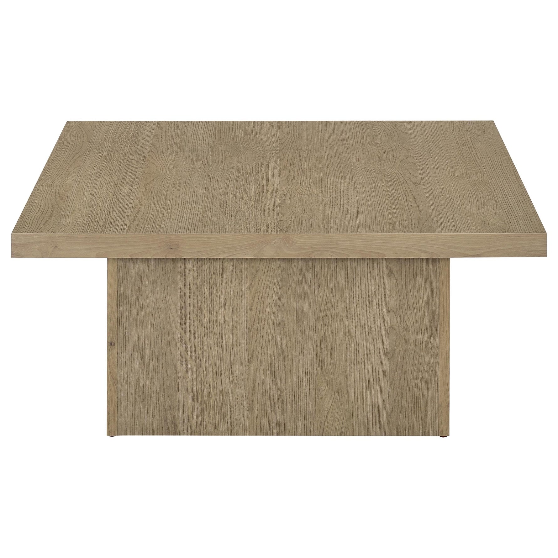 Coaster Home Furnishings Zetta Square Cocktail Living Room Coffee Table Engineered Eco-Friendly Wood Look Laminate Veneer Rustic Farmhouse Mango Brown 708068