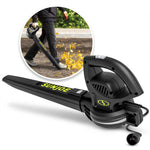 Sun Joe SBJ597E All-Purpose Electric Leaf Blower, 6-Amp Motor, 155 MPH, 260 CFM, Black - Lightweight & Compact, One-Hand Operation for Yards, Porches, Patios, Walkways, Decks, Garage & Light Snow