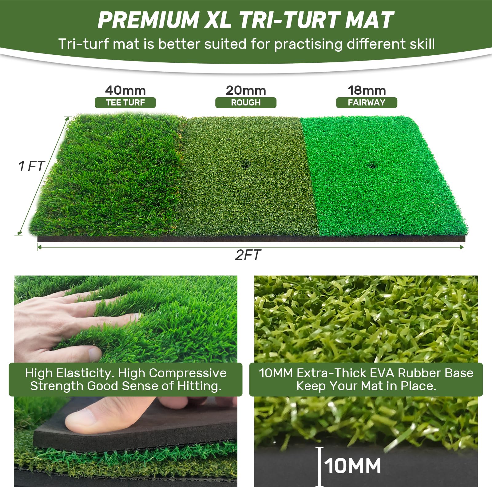 Golf Net with Practice Mat,Golf Hitting Aid Nets 10x7FT for Backyard Driving Chipping Training Swing with Target Mat Balls for Outdoor Indoor，Gifts for Men Dad Him and Golfer