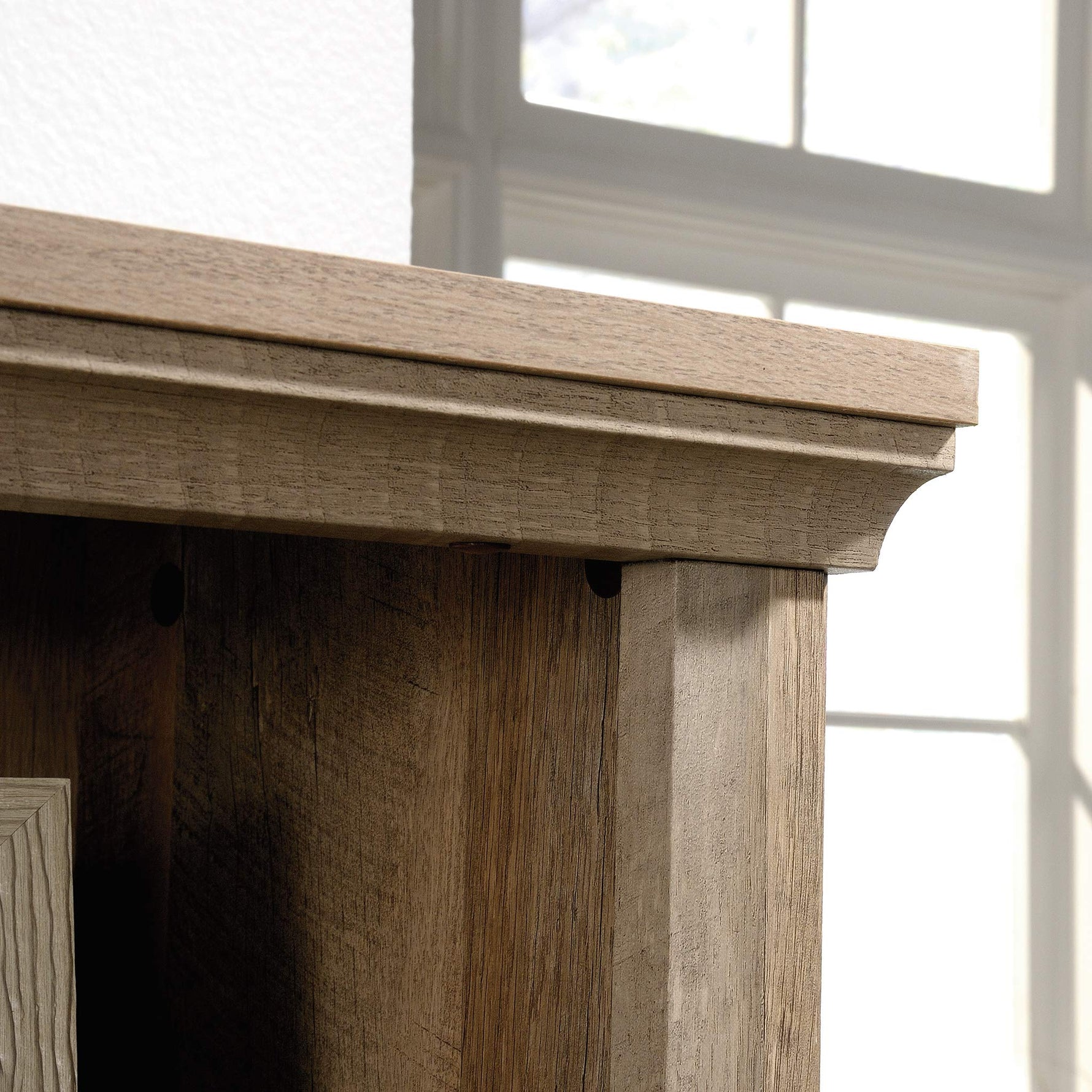 Sauder Miscellaneous Storage 5-Shelf/Book Shelf 2-Door Bookcase, Glacier Oak Finish