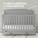 Graco Benton 5-in-1 Convertible Crib – GREENGUARD Gold Certified, Converts from Baby Crib to Toddler Bed, Daybed and Full-Size Bed, Fits Standard Full-Size Crib Mattress (White)