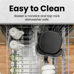 Chefman Air Fryer 8 Qt | TurboFry® 4-in-1 with 450°F Hi-Fry Option for Crispier Results | Bake, Dehydrate, Frozen | XL Nonstick Dishwasher-Safe Basket | Stainless Steel