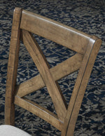 Signature Design by Ashley Moriville Modern Farmhouse 19" Upholstered Dining Room Chair, 2 Count, Brown