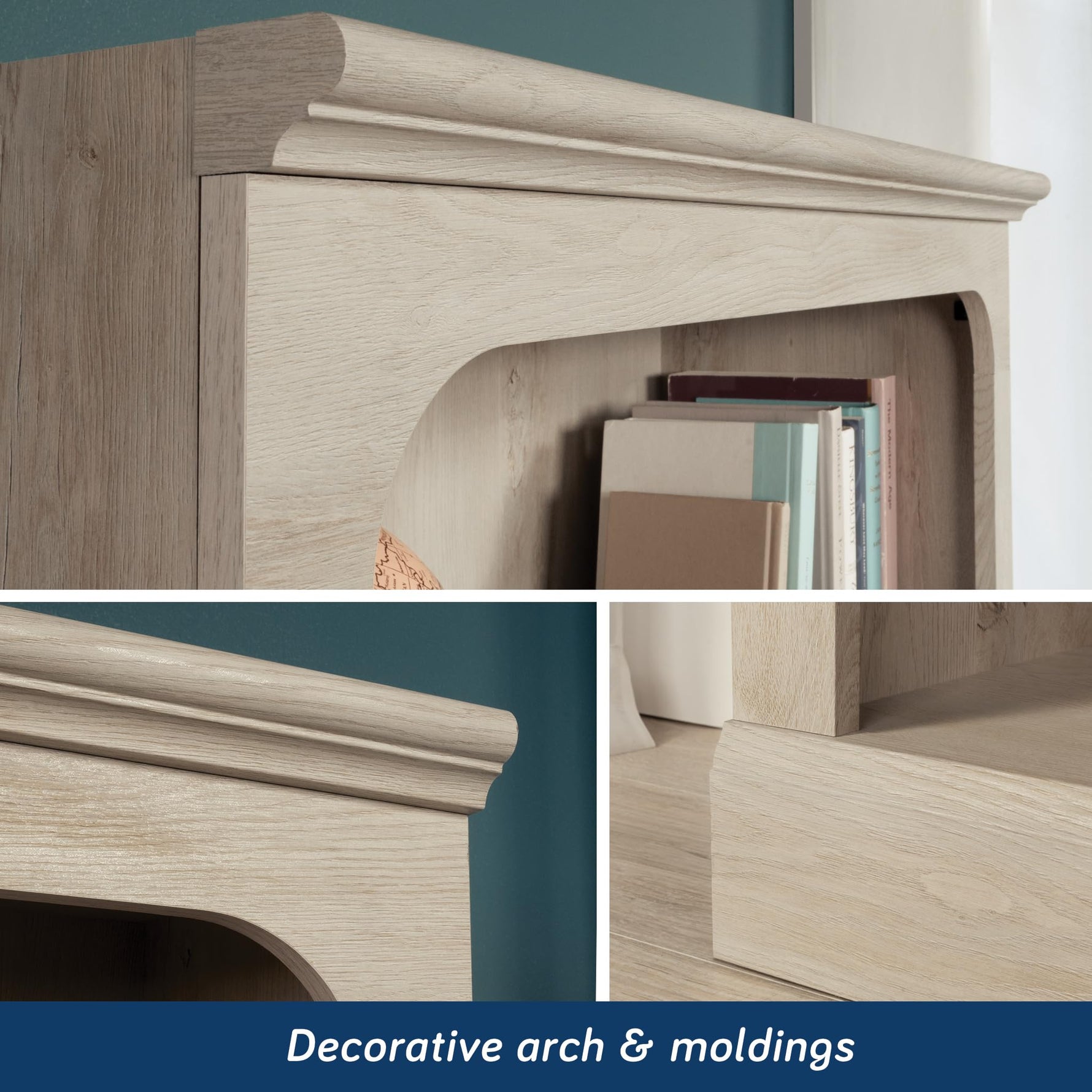 Sauder Select 5-Shelf Bookcase, Chalked Chestnut Finish