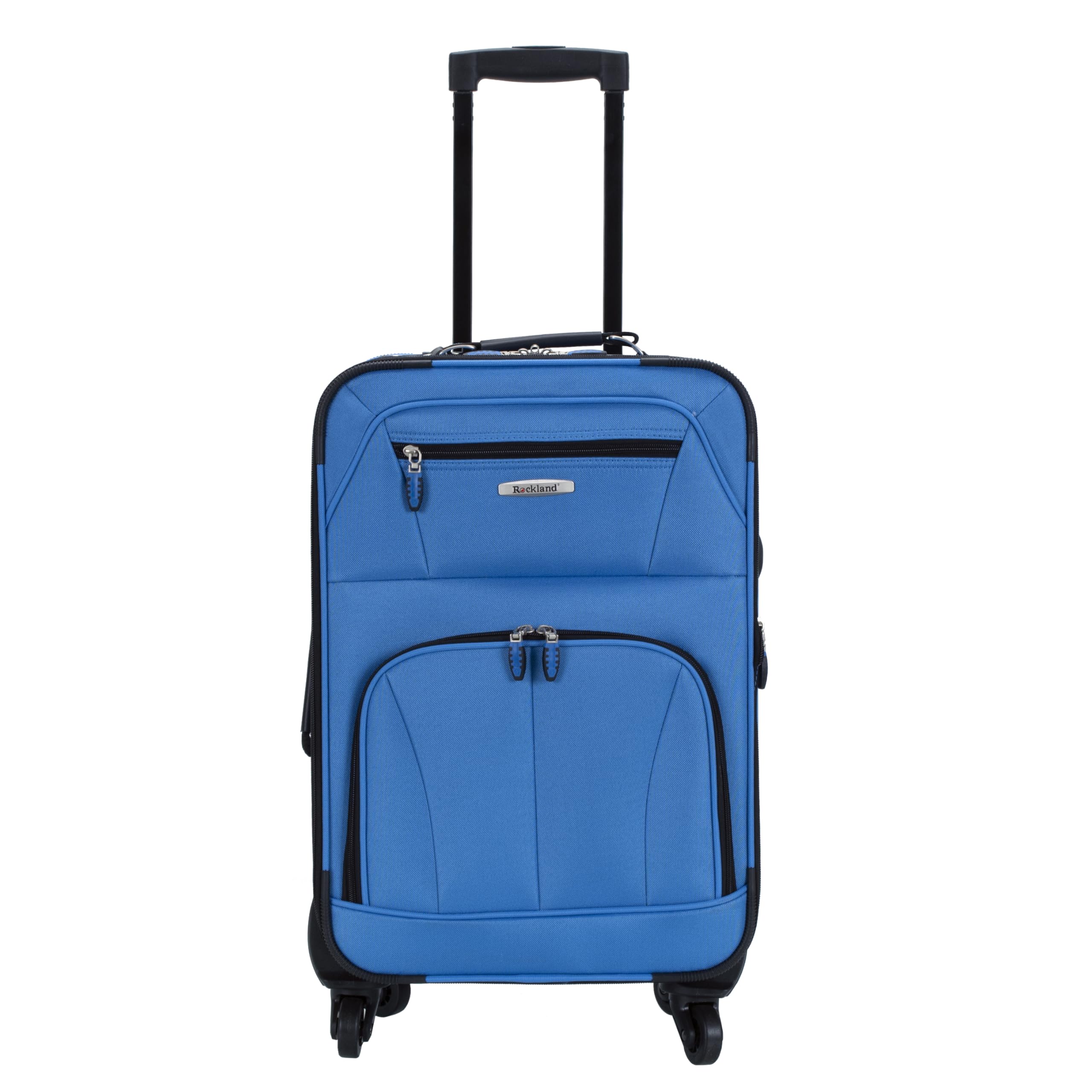 Rockland Pasadena Expandable Spinner Carry-on 19", Black