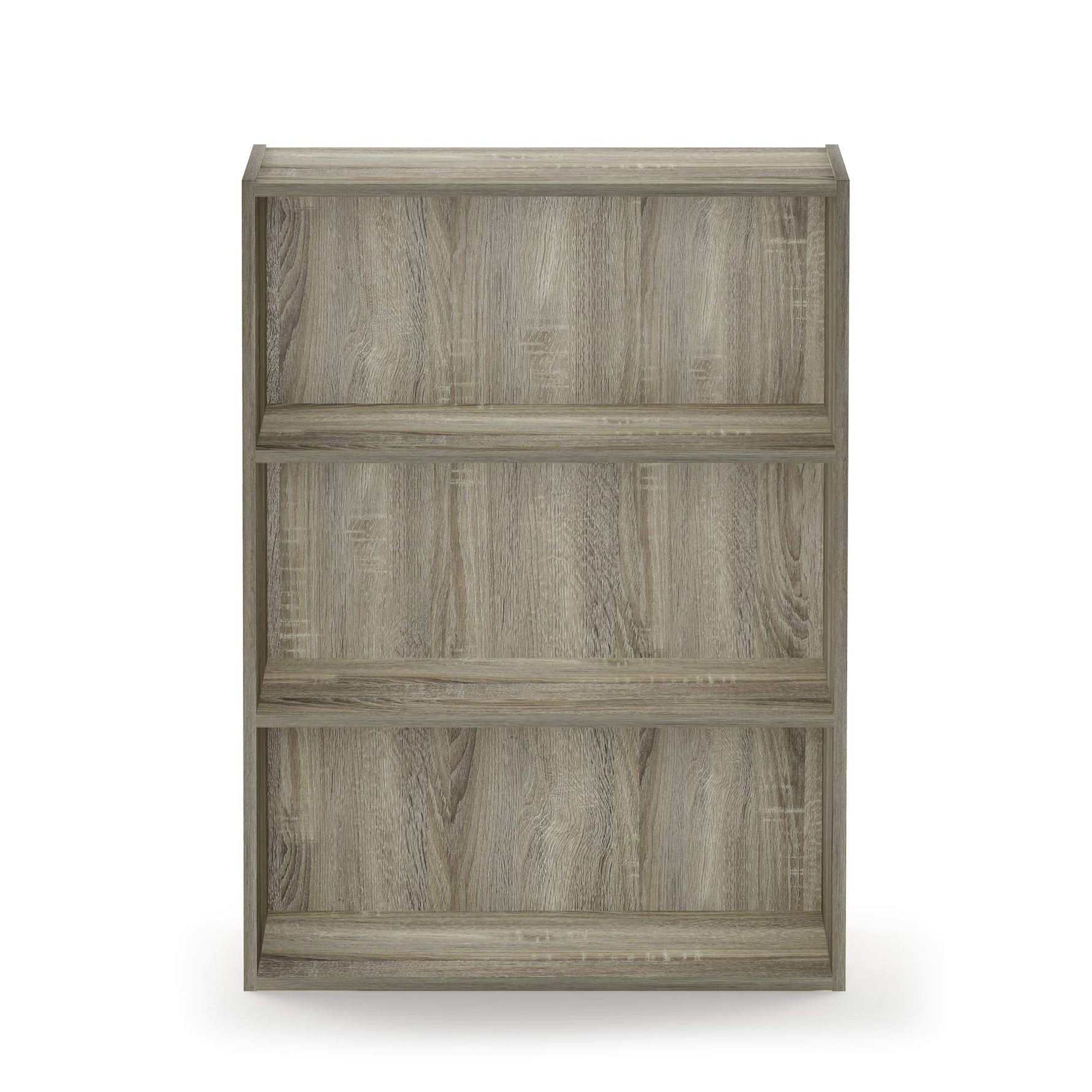 Furinno PASIR Book Shelf, 3-Tier Bookshelf, Storage Shelves Bookcase, 9.7 x 23.7 x 31.5, for Living Room, Bedroom, Home Office, Plain White