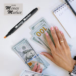 HVM Counterfeit Money Detector Pen (5 Counterfeit Pens) - Money Marker Bill Detector Pen with Upgraded Chisel Tip - Detect Fake Bills, Universal False Currency Checker Pack