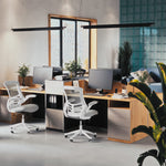 Flash Furniture Kelista Mid-Back Swivel Office Chair with Adjustable Seat Height, Ergonomic Mesh Desk Chair with Flip-Up Armrests, Black