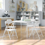 Flash Furniture Mindy Kids 5-Piece set Folding Square Table and Chairs Set for Daycare and Classrooms, Children's Activity Table and Chairs Set, Multicolor