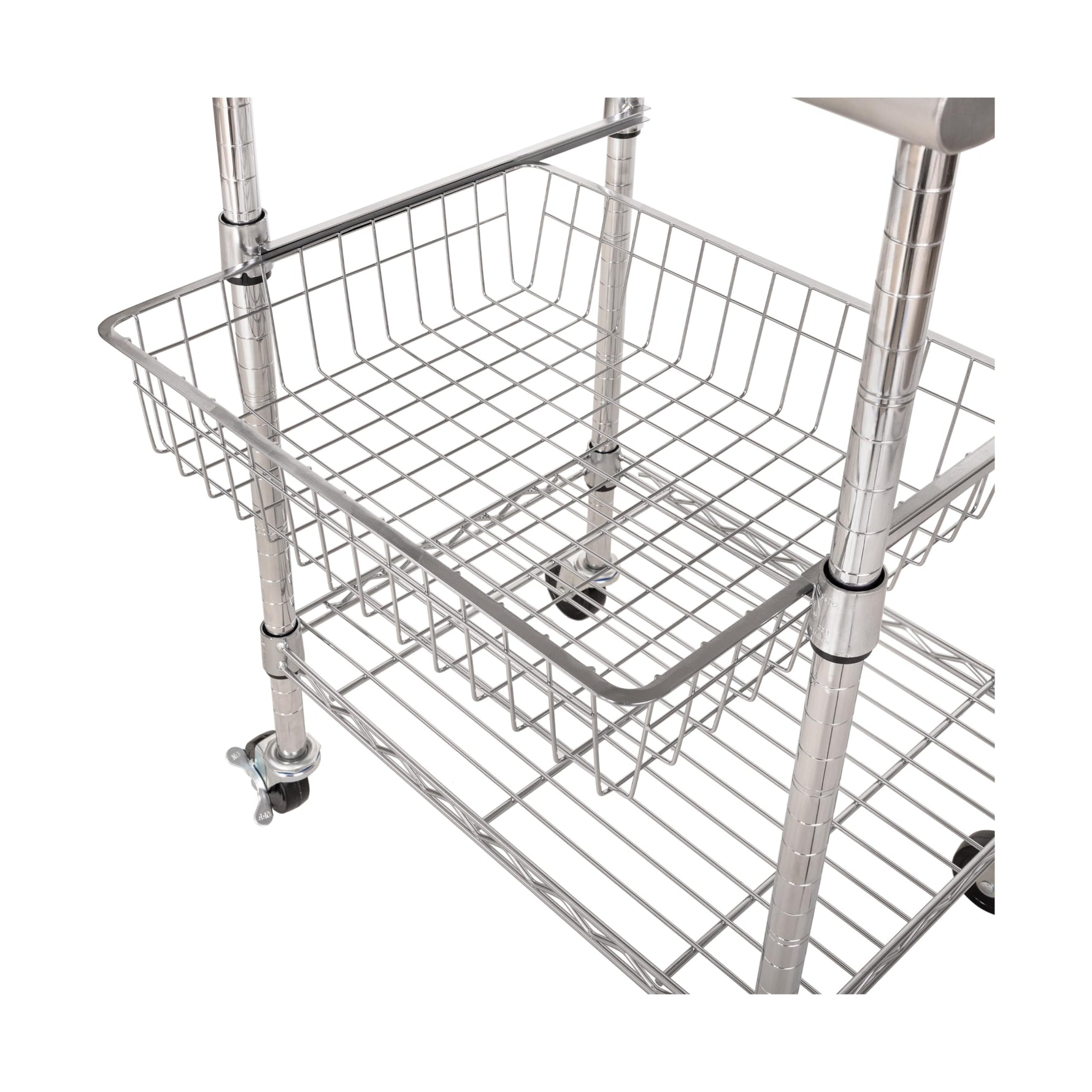 Seville Classics Commercial Work Table Island Utility Cart Prep Station, for Restaurant, Kitchen, Warehouse, Garage, Hotel, Home, Stainless-Steel Top NSF , 49" W x 24" D | Heavy-duty durable workstation supports 1,000 lb with adjustable wire shelf, is ver