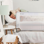 Regalo Safety 54” Extra Long Bed Rail Guard for Toddlers, Swing Down Toddler Bed Rail with Reinforced Anchor Safety System, 20” Tall Bed Safety Rail, Fits Twin, Full & Queen Beds
