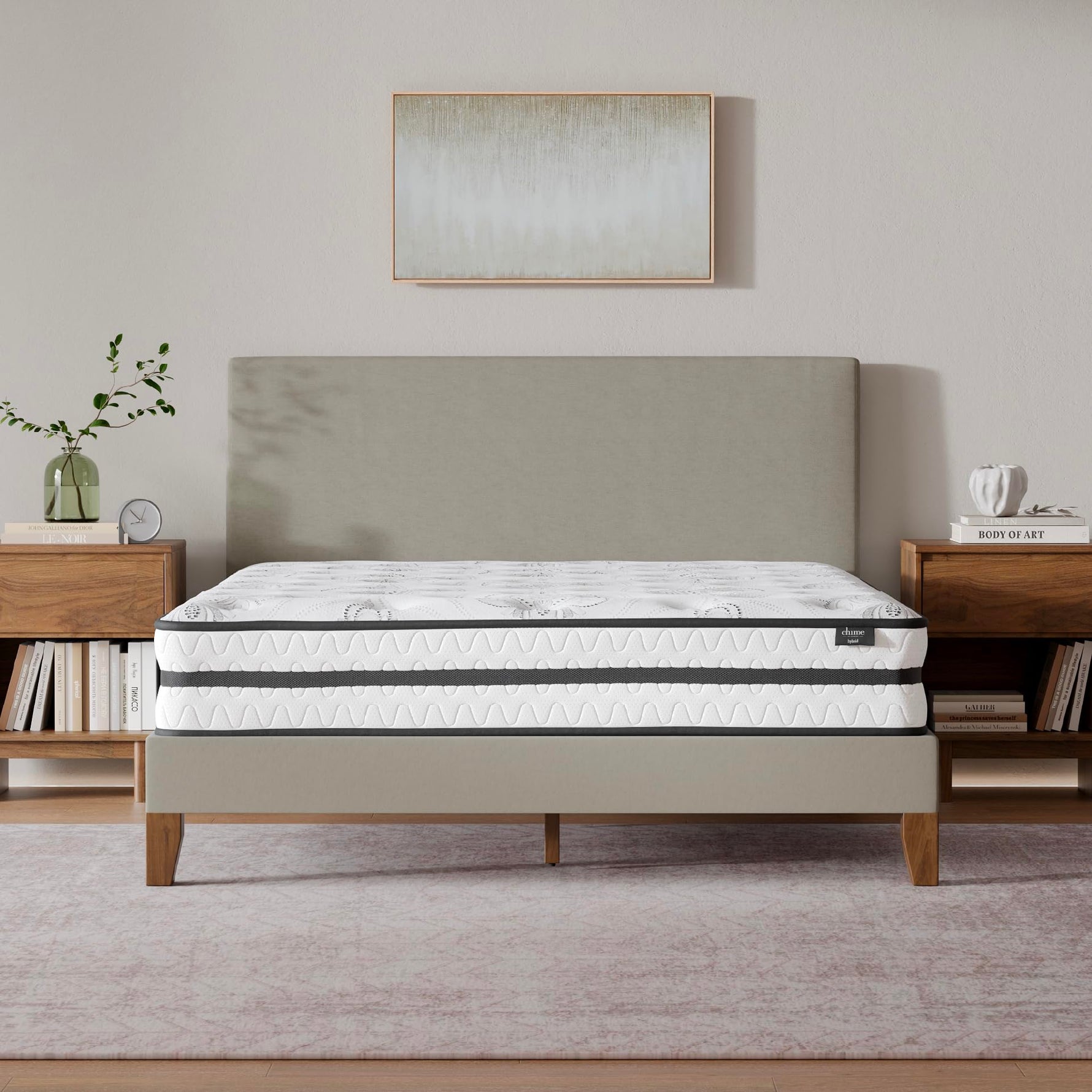 Signature Design by Ashley Chime 12 Inch Hybrid Full Mattress, Memory Foam with Lumbar Support, High-Density Foam & Pocketed Coils for Comfort & Back Support, Mattresses in a Box, Full Size