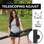 Lifetime Portable Basketball Hoop, Adjustable Height 7.5-10 Ft, 44 Inch Shatterproof Fusion Backboard, Base with Wheels