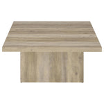 Coaster Home Furnishings Zetta Square Cocktail Living Room Coffee Table Engineered Eco-Friendly Wood Look Laminate Veneer Rustic Farmhouse Mango Brown 708068