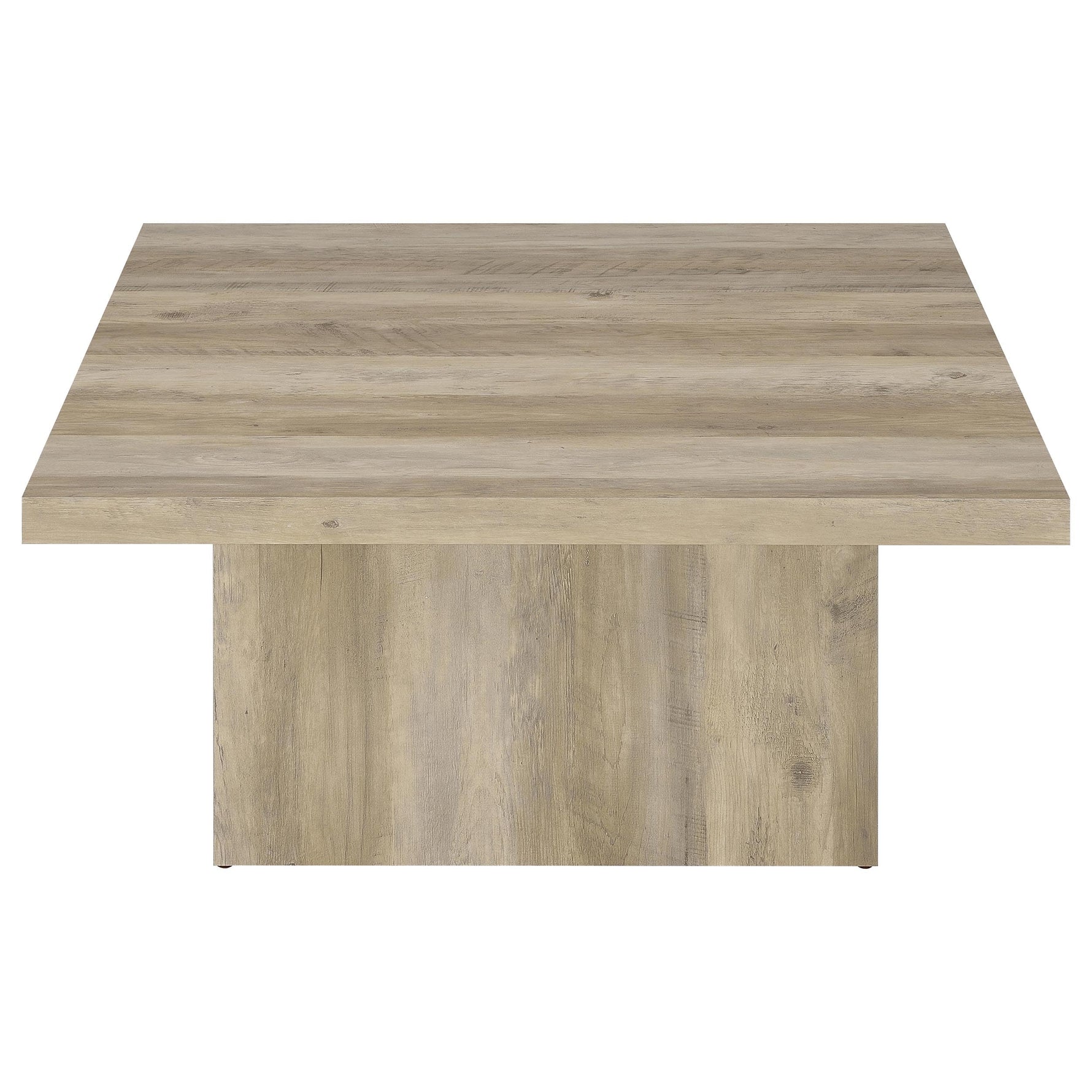 Coaster Home Furnishings Zetta Square Cocktail Living Room Coffee Table Engineered Eco-Friendly Wood Look Laminate Veneer Rustic Farmhouse Mango Brown 708068