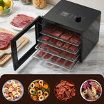 Elite Gourmet Food Dehydrator, Stainless Steel Trays Food Dehydrator, Adjustable Temperature Controls, Jerky Herbs Fruit Veggies Snacks