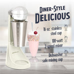 Nostalgia Two-Speed Electric Milkshake Maker and Drink Mixer, Includes 16-Ounce Stainless Steel Mixing Cup & Rod, Jade Green