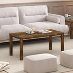 Furinno CLASSIC Coffee Table, Modern Rectangle Coffee Table with 1.8" Triple Thick Tabletop, Side Table, Toolless Assembly, for Living Room, Home Office, Black