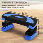 BalanceFrom Aerobic Step Platform Trainer with Adjustable 3-Level Risers, 400 Pound Weight Capacity – Non-Slip Exercise Stepper for Cardio, Strength, and Fitness Workouts at Home or Gym