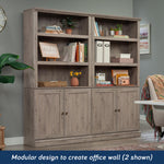 Sauder Miscellaneous Storage 5-Shelf/Book Shelf 2-Door Bookcase, Glacier Oak Finish