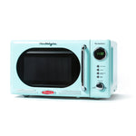 Nostalgia Countertop Microwave Oven with Easy Clean Interior - Retro Microwave with LED Display & Child Lock- Compact 0.7 Cu. Ft. Oven With 12 Pre-Programmed Settings for Quick Cooking- 700-Watts-Aqua