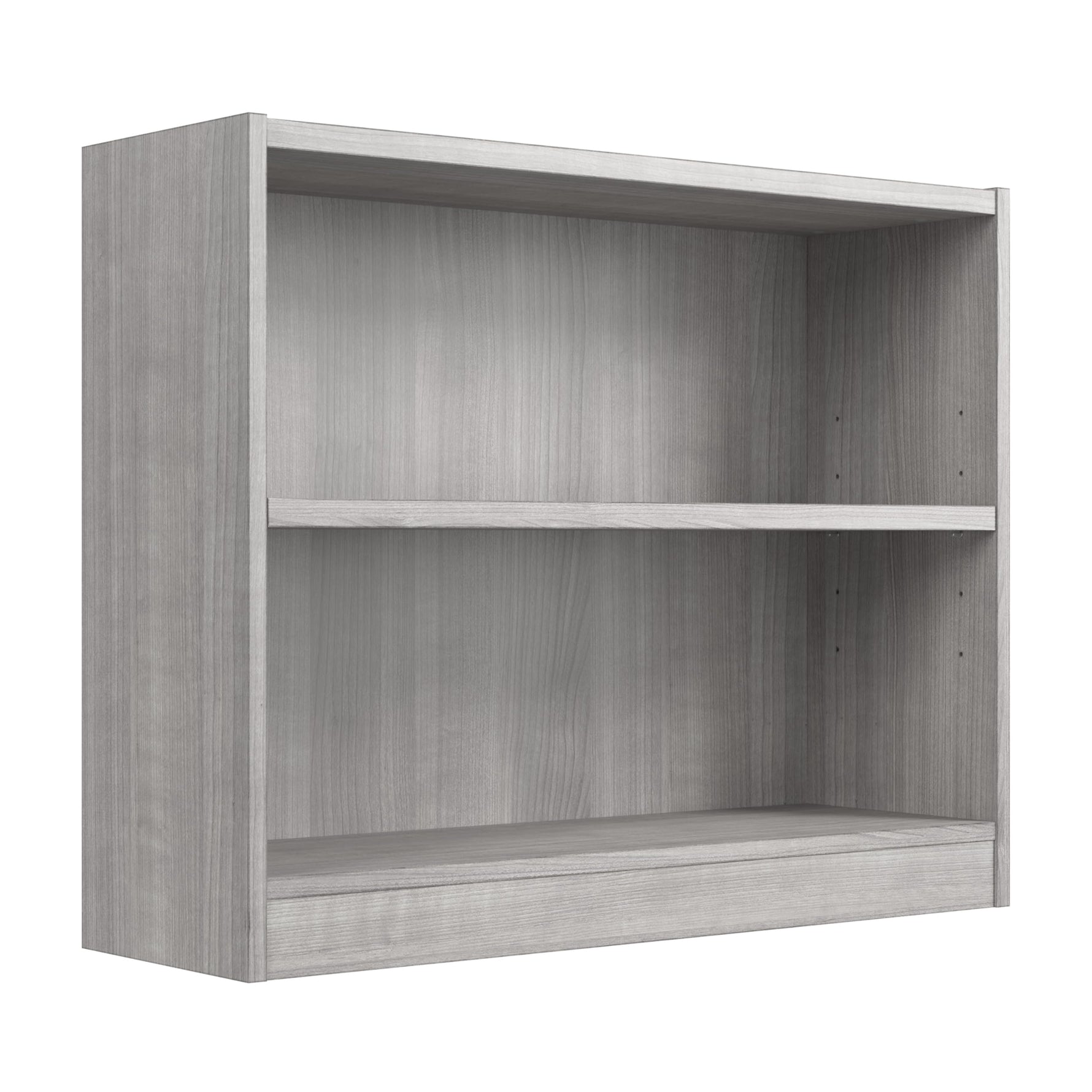 Bush Home Universal Small 2 Shelf Bookcase in Black, Low Storage and Display Bookshelf for Home Office or Living Room Organization