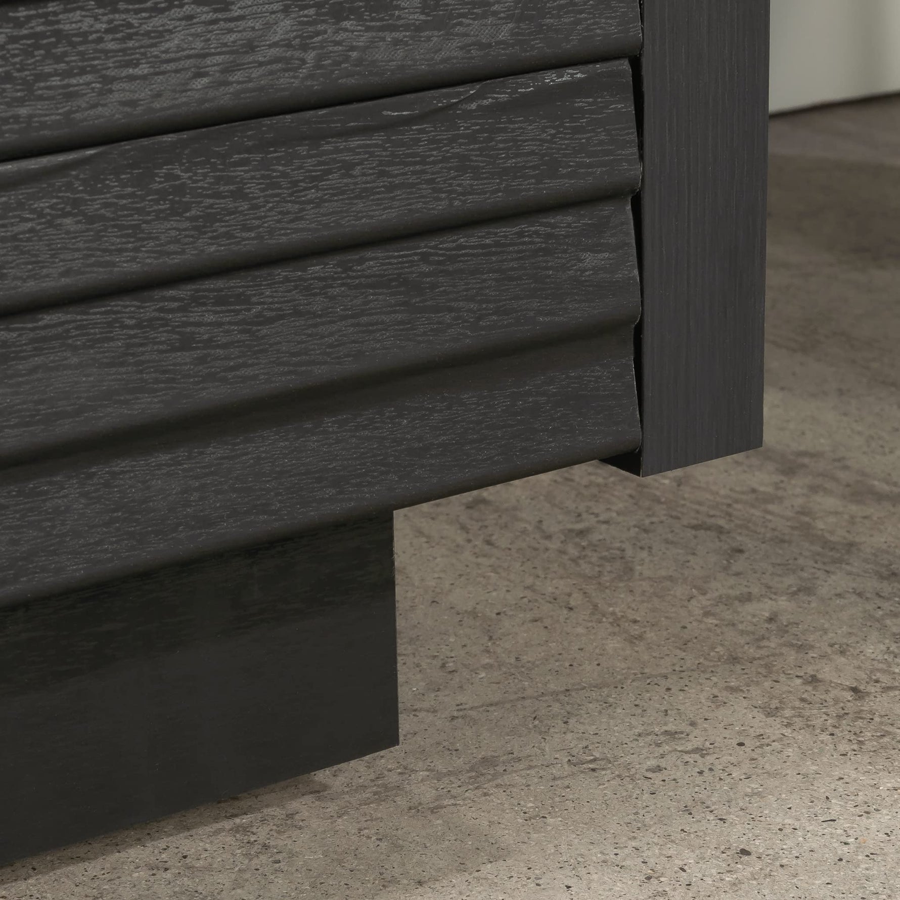 Sauder Harvey Park Modern TV Stand Media Console Credenza with Drawers and Storage Shelves, in Raven Oak
