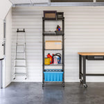 UltraDurable 5-Tier NSF Steel Wire Shelving, 48"W x 24"D x 76"H, Black | Heavy-duty commercial-grade solid steel wire storage rack featuring 800 pounds per shelf weight capacity