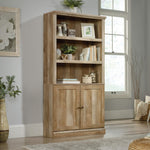 Sauder Miscellaneous Storage 5-Shelf/Book Shelf 2-Door Bookcase, Glacier Oak Finish