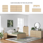Signature Design by Ashley Onita Modern Nightstand with 2 Smooth-Gliding Drawers, Bedroom Night Stand for Bedside Storage, Hardware-Free, Wood, Solid White Finish