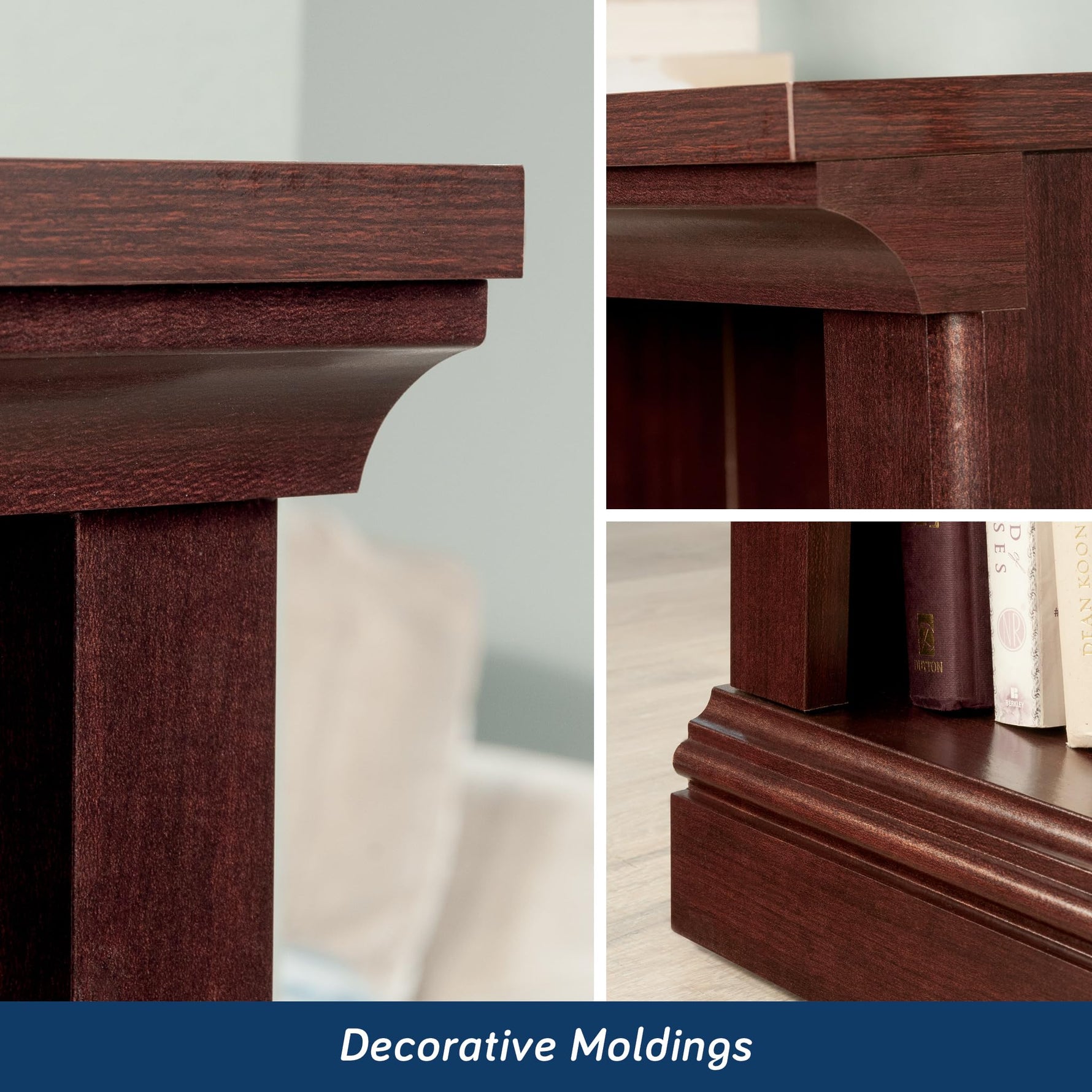 Sauder Miscellaneous Storage 3-Shelf Bookcase/ Book shelf, Oiled Oak finish