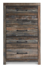 Signature Design by Ashley Cayboni Vintage 5 Drawer Wide Chest with Safety Stop for Bedroom, White