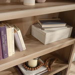 Sauder 5-Shelf Split Bookcase/ Book shelf, Oiled Oak finish