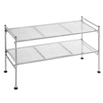 3-Tier Stackable 1" Slat Steel Frame Shoe Rack, 27.25"W x 12.75"D, Espresso | Interlocking modular design maximizes storage while the sturdy steel frame holds up to 12 pairs of shoes (Patented Design)
