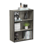 Furinno PASIR Book Shelf, 3-Tier Bookshelf, Storage Shelves Bookcase, 9.7 x 23.7 x 31.5, for Living Room, Bedroom, Home Office, Plain White