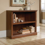 Sauder 2 Tier Book Shelf Wooden Bookcase Multipurpose Bookshelf for Home Office, Living Room, in Salt Oak