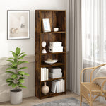 Furinno Jaya Book Shelf, 5-Tier Bookshelf, Bookcase with Adjustable Shelves, 9.5 x 24.5 x 71.2, for Organization and Storage, for Living Room, Bedroom, Home Office, Blackwood