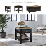 Signature Design by Ashley Bolanburg End Table for Living Room, Two-Tone Distressed Wood Side Table with Smooth-Gliding Drawer, Farmhouse Plank-Style Top, Ideal Night Stand Use, Antique White/Oak