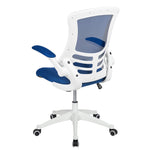 Flash Furniture Kelista Mid-Back Swivel Office Chair with Adjustable Seat Height, Ergonomic Mesh Desk Chair with Flip-Up Armrests, Black