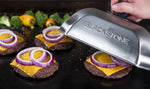 Blackstone 5462 Hamburger Kit (3 Piece) – Metal Flipper Spatula Turner, Basting Cover & Hamburger Press Patty Stainless Steel Burger Maker Set for Bacon, Steak–Griddle Accessories for Grilling, Black