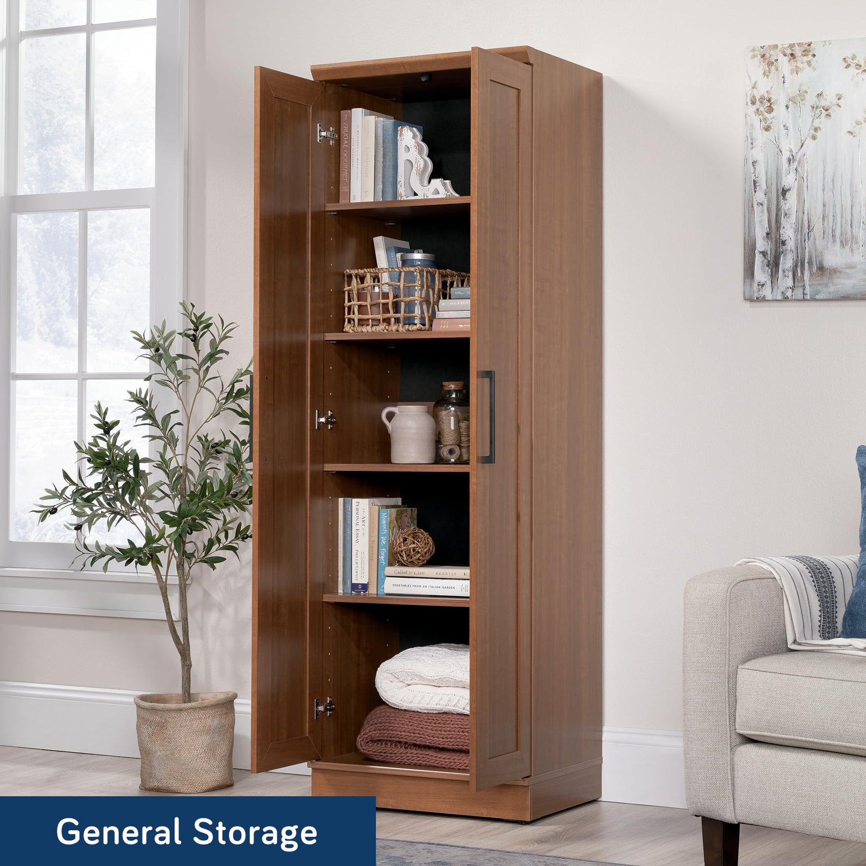Sauder HomePlus Storage Cabinet/ Pantry cabinets, Dakota Oak finish