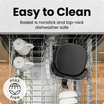 CHEFMAN 2 Qt Mini Air Fryer – Digital Space-Saving Compact Air Fryer with Nonstick and Dishwasher Safe Basket, Quick & Easy Meals in Minutes, Features Digital Timer and Shake Reminder – Black